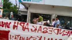 Massa LWI Geruduk Bank Syariah Indonesia Cabang Tanjungbalai
